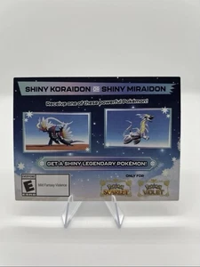 Pokemon Scarlet/Violet serial code Shiny Miraidon AND Koraidon! Two! Read - Picture 1 of 1
