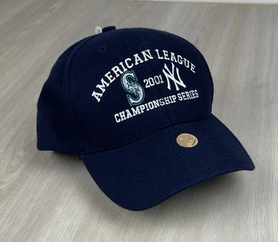 Sombrero de colección 2001 Seattle Mariners Yankees Serie de Campeonato de la Liga Americana. NUEVO CON ETIQUETAS Foto 1 de 4