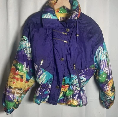 Vintage 90s 80's Multi Bright Colored EAST WEST Puffer Ski Jacket Size Small - Image 1 of 4