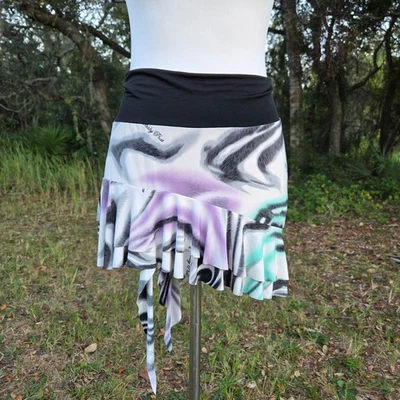 Vintage Baby Phat Women’s  XL Tiered Mini Skirt Purple Party Fair Core Y2K - Image 1 of 4