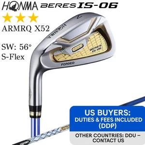 Left-handed HONMA BERES IS-06 3-Star Wedge SW 56° S-Flex ARMRQ X 52 Graphite - Picture 1 of 7