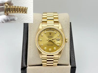 Rolex President Day Date 18078 36mm Champagne Diamond Dial 18k Yellow Gold - Image 1 of 4