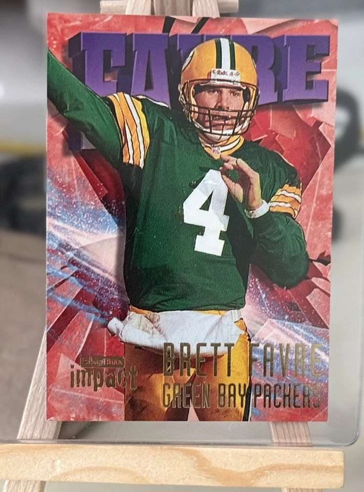 Brett Favre 1997 Skybox Impact Football #4 Green Bay Packers Football Card - Image 1 of 1