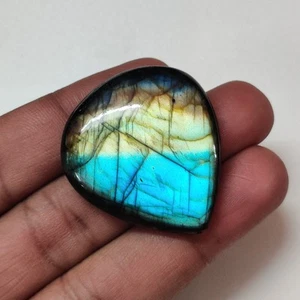 Multi Flashy Labradorite Cabochon Loose Gemstone, 82 Carat, 39x35x8 MM Size. - Picture 1 of 7