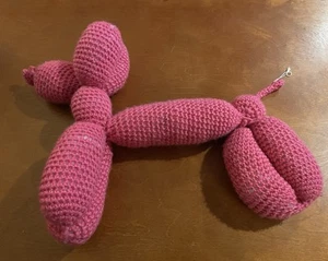 Palloncino rosa fatto a mano animale cane all’uncinetto (pigro non sta in piedi) peluche bambini appendere carino - Foto 1 di 13
