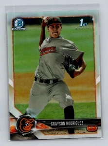 2018 Bowman Draft Chrome Refractor Grayson Rodriguez Baltimore Orioles #BDC-73 - Picture 1 of 2