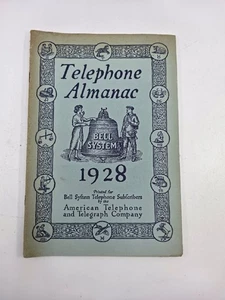 Sistema de campana teléfono almanaque 1928 tapa dura antiguo original  - Imagen 1 de 10