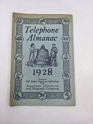1928 Bell System Telephone Almanac Paperback Antique Original  - Image 1 of 4