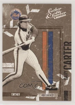 2004 Donruss Leather & Lumber Black & White Silver /100 Gary Carter #89 HOF - Image 1 of 2