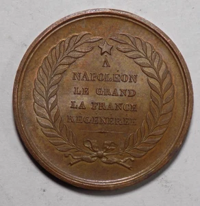 Francia 1833 Reinstallazione Statua di Napoleone Medaglia - Foto 1 di 2