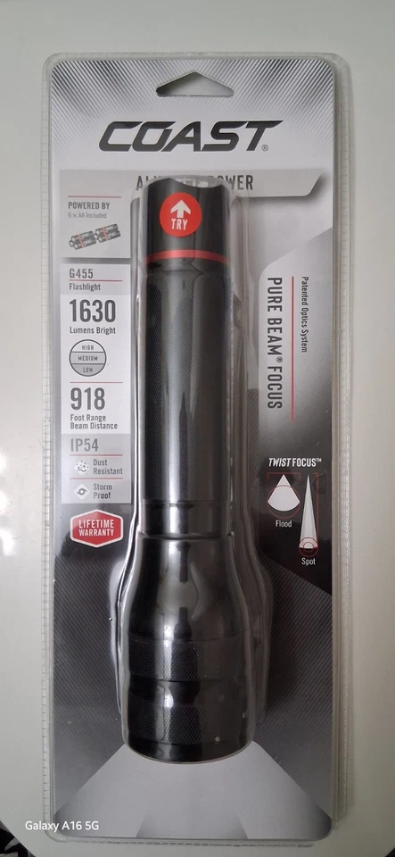 COSTA, 1630 lúmenes, rango de 918 pies, IP54, haz de inundación/enfoque Foto 1 de 1