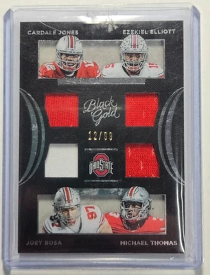 2016 PANINI BLACK GOLD #13 OHIO STATE C. JONES/E.ELLIOTT/J. BOSA/M. THOMAS 12/99 - Image 1 of 2