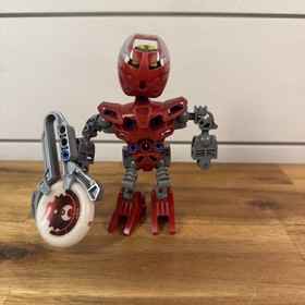 LEGO Bionicle 8607 Matoran of Metru Nui Nuhrii Red Complete w/ Disk Ships Fast!