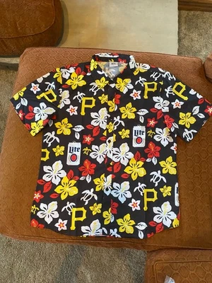 LITE BEER Pittsburgh Pirate Mens Shirt - Image 1 of 4