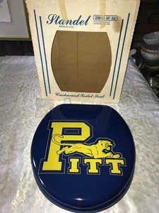 NOS 80's STANDEL Pittsburgh PITT Pink PANTHER Cushion BLUE Soft TOILET Pad SEAT - Picture 1 of 19
