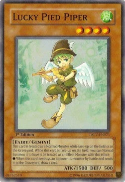 YuGiOh Lucky Pied Piper (V.1) TAEV-FR021 Super Rare Französisch NM 1st - Bild 1 von 2