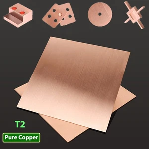 Placa de chapa de cobre puro T2 gruesa 0,1 mm-0,5 mm bloque conductor de corte láser - Imagen 1 de 6
