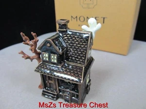 MONET "HAUNTED HOUSE" Collectible Enamel Keepsake Trinket Box * w Gift Box * - Picture 1 of 5