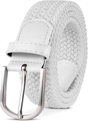 Cintura Elastica Intrecciata per Uomo E Donna Cinturino Elastica Intrecciata Con - Immagine 1 di 4