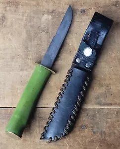 CUCHILLO DE LUCHA DE CAZA FIJO PERSONALIZADO DE COLECCIÓN con FUNDA DE CUERO - Imagen 1 de 12