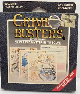 Crime Busters Detective Game 12 Classic Mysteries Volume 3 w/Decoder HOYLE 1986 - Picture 1 of 17