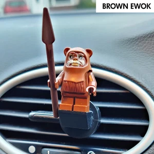 Star Wars braun Ewok Auto Lufterfrischer Film Minifiguren Auto Geschenk Jedi Sith - Bild 1 von 6