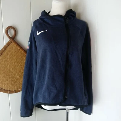 NIKE TEAM USA PARALYMPICS Chaqueta Azul Marino Cremallera Completa Unisex Talla M Sudadera con Capucha Olímpica Foto 1 de 4