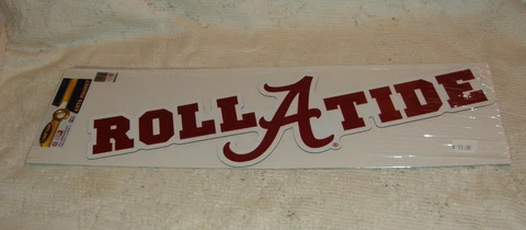 UNIVERSITY OF ALABAMA "ROLL A TIDE"  15" X 4' MAGNET NEW   SEALED Cover