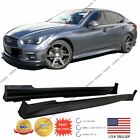 MOD Style Black ABS Side Skirts Body Kit Fit for 2014-2021 Infiniti Q50 4-Door
