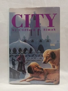 City Clifford D Simak 1979 Hardcover DJ BCE Vintage SF Science Fiction Dogs VGC  - Imagen 1 de 24