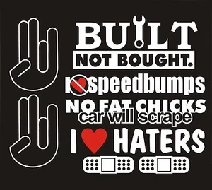 JDM Sticker Variety Pack Sticker vinyl decal set - Built not bought - Picture 1 of 3