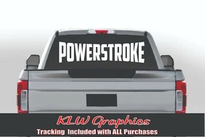 Powerstroke Banner Decal Sticker Turbo Diesel Truck Crew Cab 7.3L 6.7L Soot Def - Picture 1 of 3