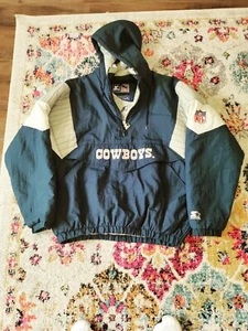 Dallas Cowboys Star Vintage Starter NFL Hoodie Navy Blue Puffer Jacket Size XL - Bild 1 von 7