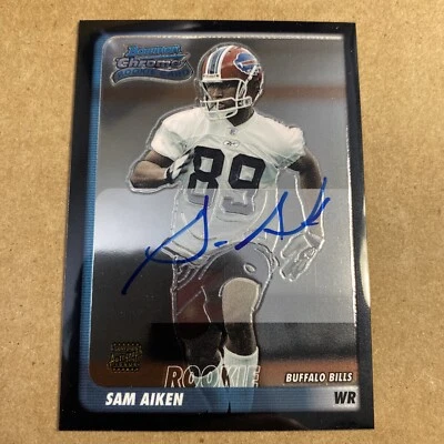 2003 Bowman Chrome Sam Aiken ROOKIE Auto X1 - Image 1 of 2