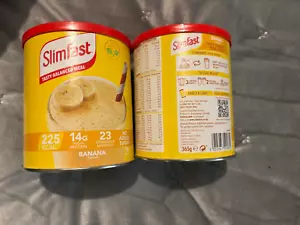 BN/SEALED-2x365g SlimFast (milk) shake weight loss/powder-blissful BANANAflavour - Picture 1 of 10