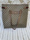 Vintage Gucci Tote Bag Sherry Line Brown PVC 3606416