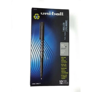 One Dozen Uni-Ball 60143 Fino 0,7 mm Negro Rodillo Cilindro Plumas Nuevo en Caja - Imagen 1 de 7