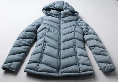 Abrigo acolchado con capucha Charter Club para mujer JW7 acero azul talla 2XS Foto 1 de 4