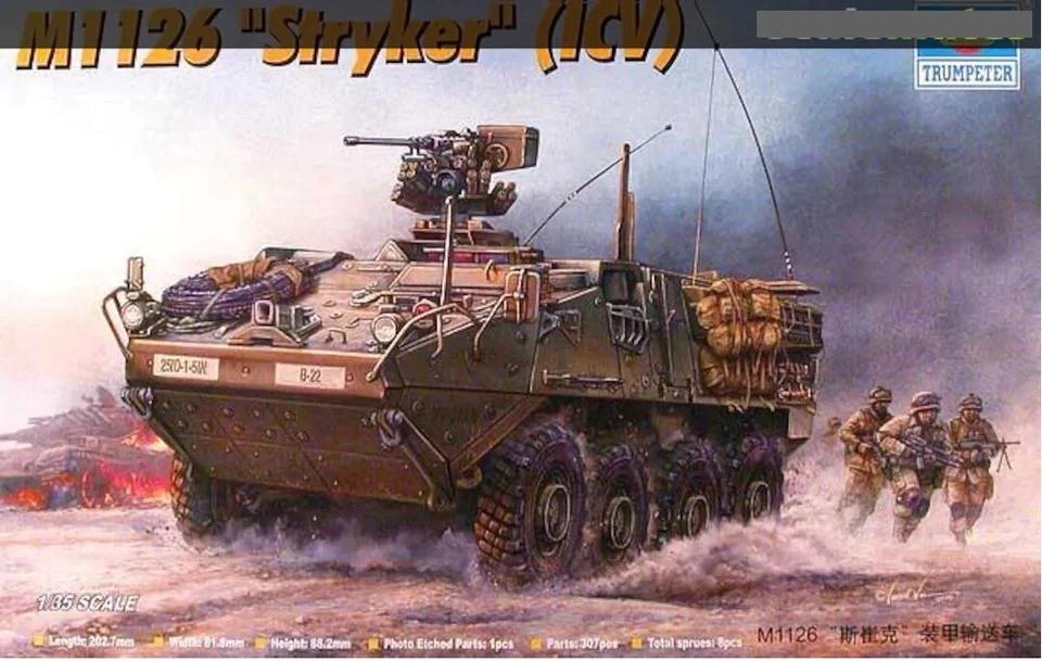 Vehículo portaaviones de infantería Trompetista 1/35 M1126 Stryker ICV #00375 #375 *SELLADO* Foto 1 de 1