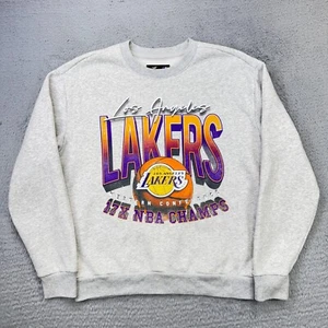 Hollister Los Angeles Lakers Sweatshirt Adult Medium Crewneck Pullover Graphic - Picture 1 of 6