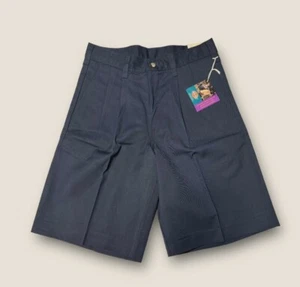 NEW W/ TAGS Dickies Boys Pleated Navy Shorts 57562 School Uniform Size 16 Reg - Picture 1 of 20