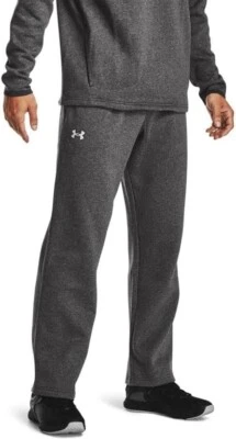 Under Armour UA Men's 4XLT Hustle Fleece Sweatpants Open Hem Gray 1300124-090 - Image 1 of 4