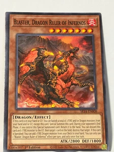 Yugioh! Blaster, Dragon Ruler of Infernos - SR14-EN008 - Common - 1st Edition Ne - Picture 1 of 2
