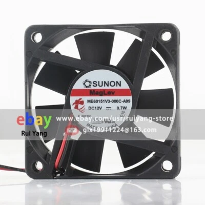 Sunon ME60151V3-000C-A99 DC12V 0.058A 0.7W 6015 60x60x15 2Wire Axial Cooling Fan - Image 1 of 4