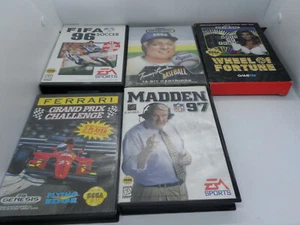 Sega Genesis Lot FIFA 96, Tommy Lasorda, Wheel of Fortune, Grand Prix, Madden 97 - Picture 1 of 10