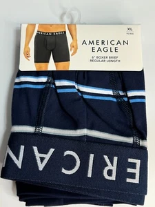 American Eagle Classic Boxer Brief Men size XL XLarge 6" length STRIPES! NWT - Picture 1 of 5