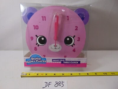 Shopkins Happy Places Dreamy Bear Table Clock Brand New FAB NY Moose - Image 1 of 4