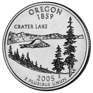 2005 Oregon D State Quarter.  Uncirculated from US Mint roll. - Picture 1 of 3