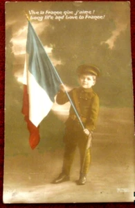 VINTAGE PATRIOTISCHE VIVE LA FRANCE , FURIA POSTKARTE 1. WELTKRIEG . - Bild 1 von 3