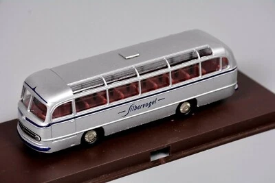Brekina Mercedes-Benz 0321 Coach Bus, West German, Silver, Plastic, Filbervogel - Изображение 1 из 3